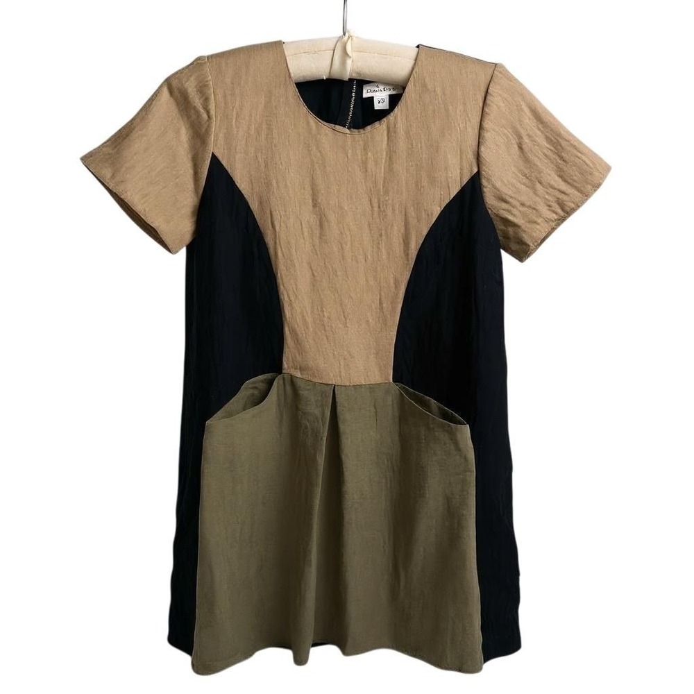 NEW Cousin Earl Women's XS Colorblock Short Dress Multicolor Pockets - CJ‎